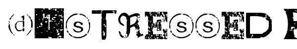 Distressed Ransom Note font preview